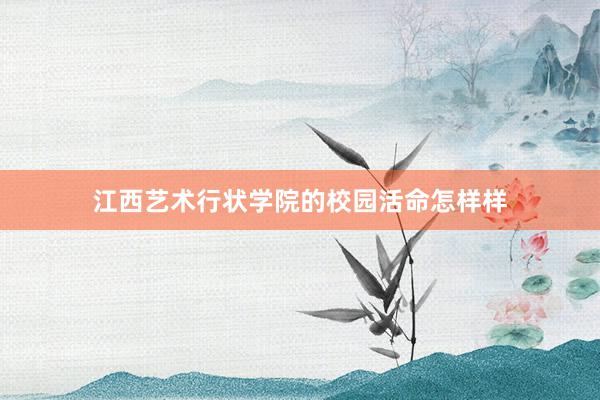 江西艺术行状学院的校园活命怎样样