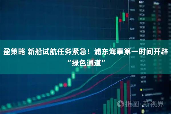盈策略 新船试航任务紧急！浦东海事第一时间开辟“绿色通道”